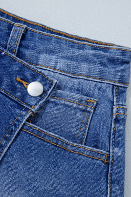 Ashleigh Blue Wrapped Crossed Waist Denim Mini Skirt