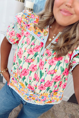 floral plus size tops supplier