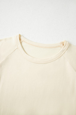 White Colorblock Short Sleeve Round Neck T-Shirt