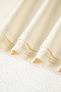 White Colorblock Short Sleeve Round Neck T-Shirt