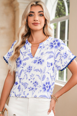 blue floral blouses vendor