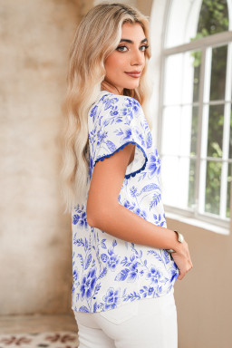 bulk blue floral blouses