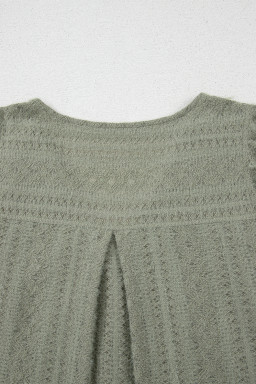 Laurel Green Flutter Sleeve V Neck Shirt