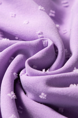 Wisteria Swiss Dot Smocked Frill Square Neck Plus Size Dress