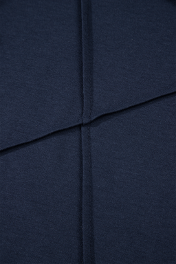 Dirty Blue Solid Color Round Neck T Shirt