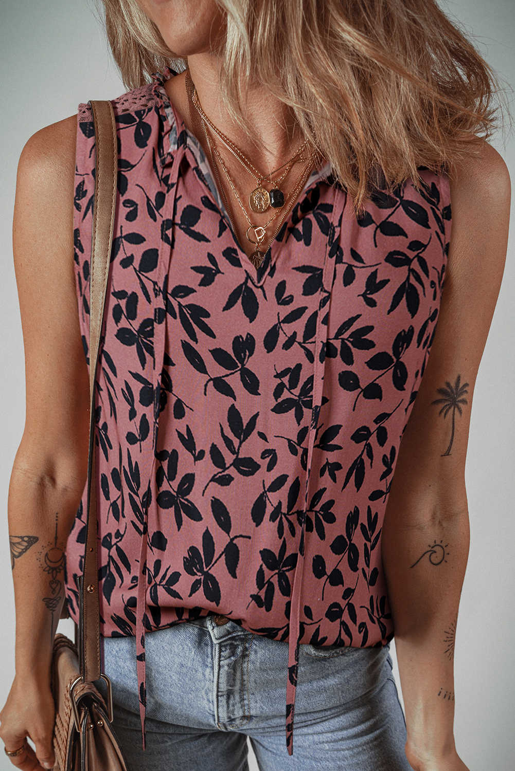 floral sleeveless tops supplier