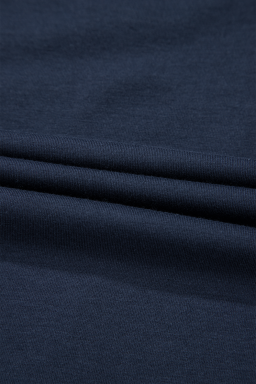 Dirty Blue Solid Color Round Neck T Shirt