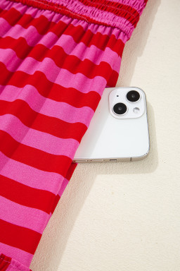 Rose Stripe Ruffle Strap Shirred Bodice Tiered Maxi Dress