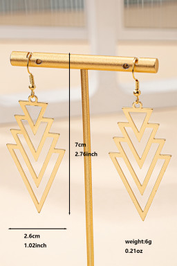Gold Hollow Out Geometric Drop Earrings