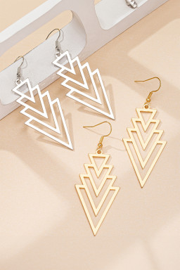 Gold Hollow Out Geometric Drop Earrings