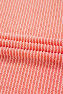 Carrot Twist Rib Colorblock Plus Size Top