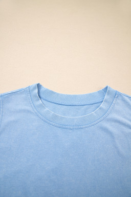 Myosotis Mineral Wash Sleeveless Top and Split Skort Set
