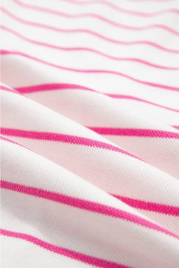 Rose Stripe Casual  Tee and Wide Leg Pants Set