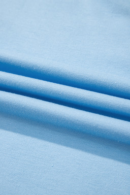 Myosotis V Neck Drop Shoulder Tee and Patchwork Shorts Set