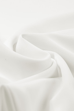 White Button Notched Neck Petal Sleeve Blouse