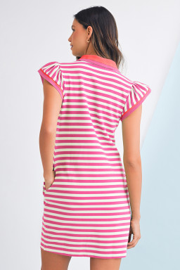 pink striped dresses in bulk