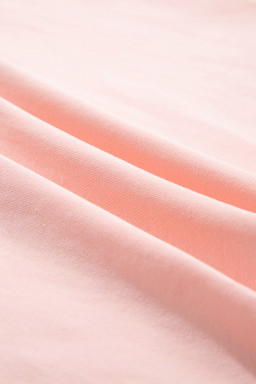 Light Pink Eyelet Colorblock Star Applique Plus Size T Shirt