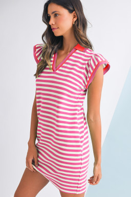 wholesale pink striped dresses