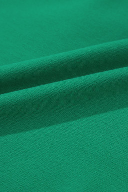 Sea Green Half Zip Puff Sleeve Top and Ruffle Shorts Set