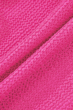 Iceland Blue Textured Colorblock One Piece Swimsuit