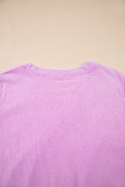 Phalaenopsis Mineral Wash Sleeveless Top and Split Skort Set