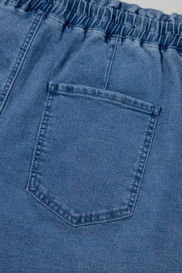 Ashleigh Blue Drawstring High Waist Casual Denim Shorts