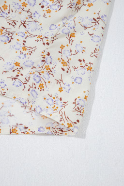 Apricot Boho Floral Spaghetti Straps Cami Top