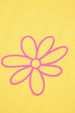 Yellow Cream Flower Graphic Summer Tank Top