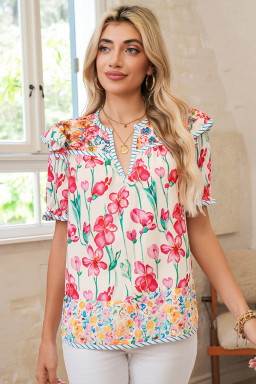 bulk pink floral blouses