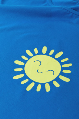 Blue Sun Graphic Summer Tank Top