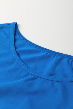 Blue Sun Graphic Summer Tank Top