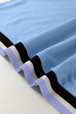 Myosotis Contrast Trim V Neck Sleeveless Mini Dress