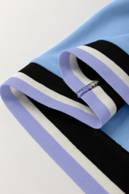 Myosotis Contrast Trim V Neck Sleeveless Mini Dress