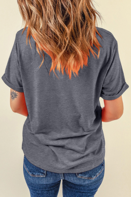 Gray FOREVER CHASING SUNSETS Heat Transfer Printing Graphic Summer T Shirt