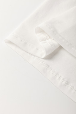 White FLOWER MARKET Letter Graphic T Shirt