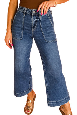 Ashleigh Blue Cropped High Rise Wide Leg Jeans