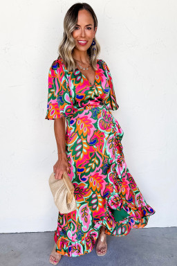 wholesale ruffle hem boho dresses