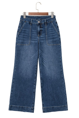 Ashleigh Blue Cropped High Rise Wide Leg Jeans