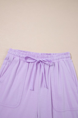 Orchid Petal Tank and Straight Loose Drawstring Pants Set