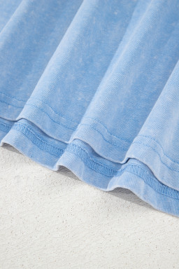 Beau Blue Mineral Wash Pocket Tank Mini Dress