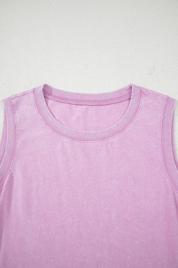 Phalaenopsis Mineral Wash Pocket Tank Mini Dress