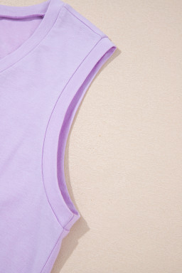 Orchid Petal Tank and Straight Loose Drawstring Pants Set