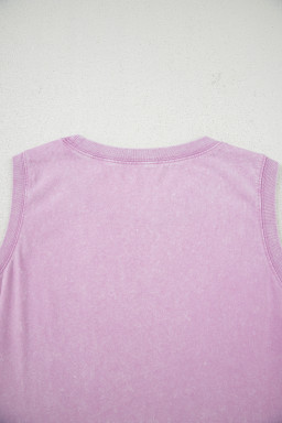 Phalaenopsis Mineral Wash Pocket Tank Mini Dress
