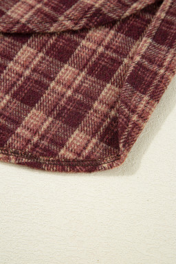 Moss Green Vintage Plaid Patchwork Drop Shoulder Sweatshirt