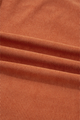 Gold Flame Corduroy Embroidered Patch Pocket Sleeveless Mini Dress