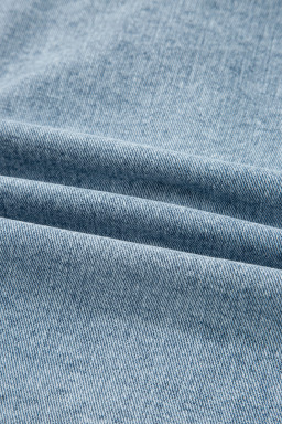 Myosotis Scallop Trim Collar Pocket Button Up Denim Jacket