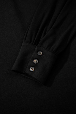 Black Shirred Hem Crop Tank Top Loose Shorts Cardigan 3 Piece Pajama Set