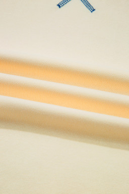 Beige Striped Patchwork Two-in-one Long Sleeve Top