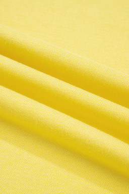 Yellow Striped Colorblock Patchwork Plus Size Pullover Sweatshirt