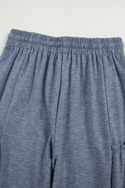 High-rise Frill Detail Wide Leg Loose Pants